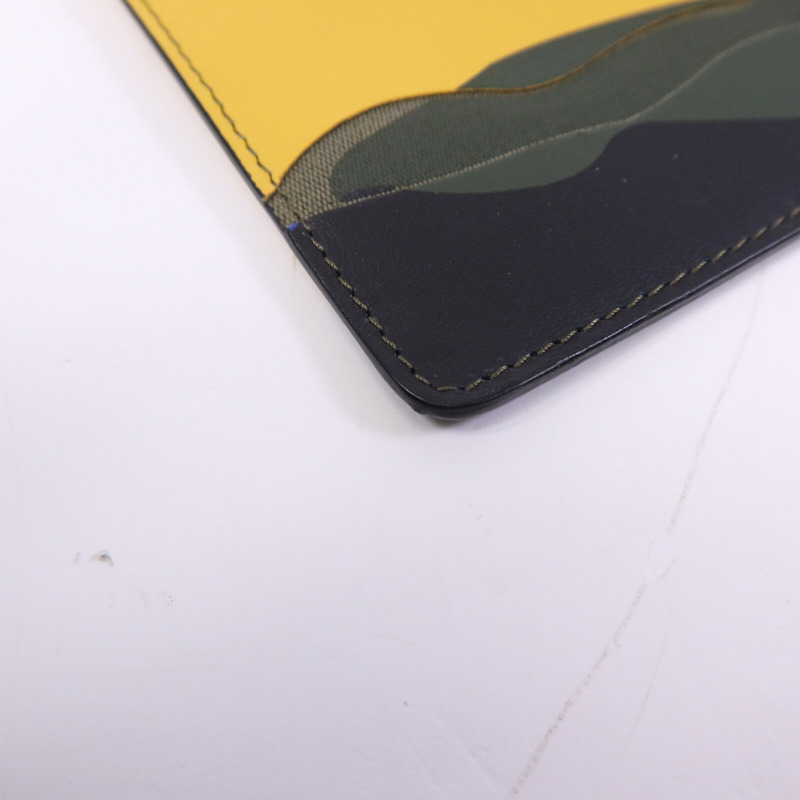 Valentino 帆布/牛皮皮革Clutch銀扣手拿包-12