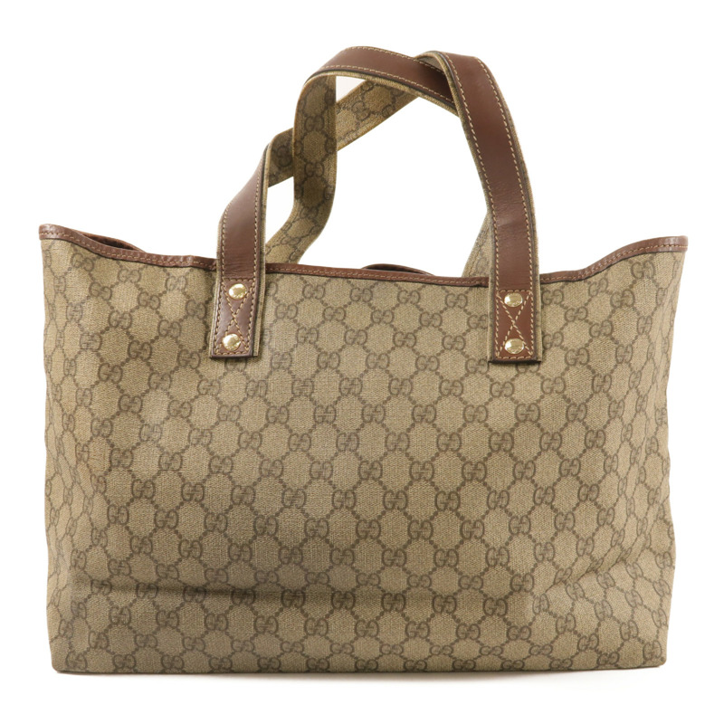 GUCCI 塗層帆布Tote bag金扣手挽袋-1