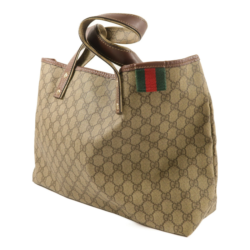 GUCCI 塗層帆布Tote bag金扣手挽袋-2