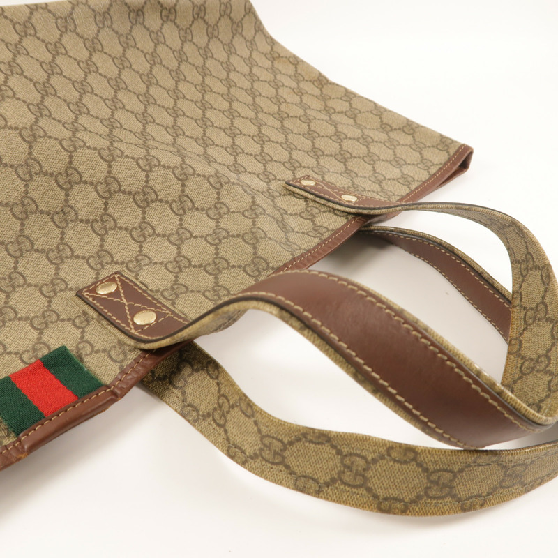 GUCCI 塗層帆布Tote bag金扣手挽袋-8