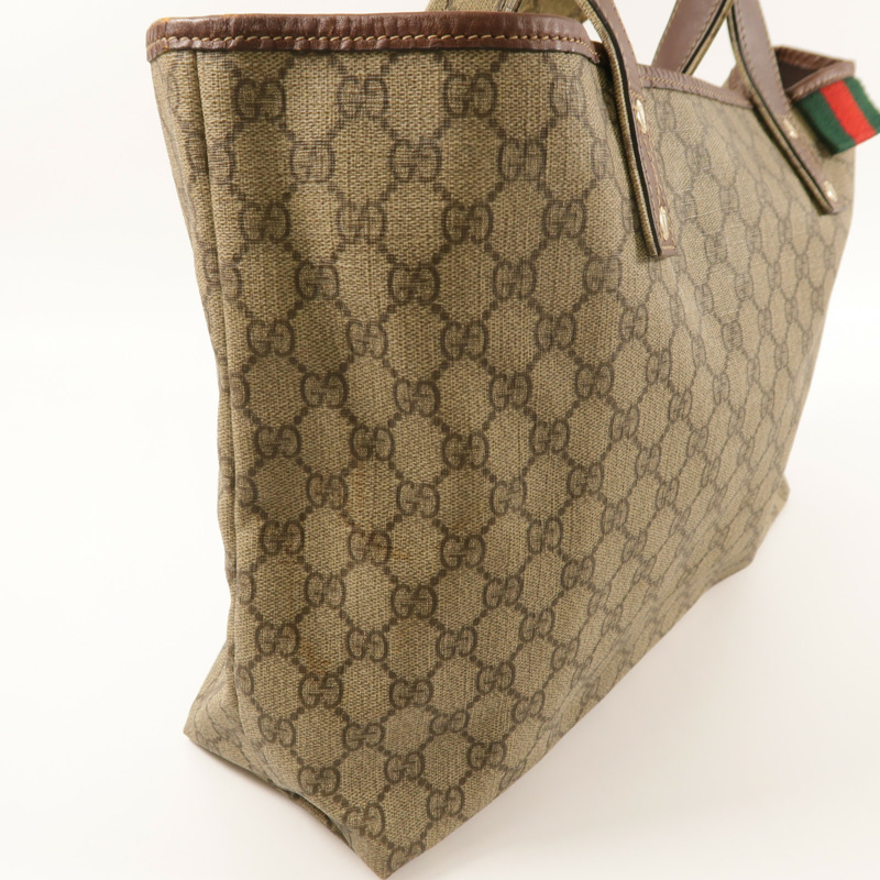GUCCI 塗層帆布Tote bag金扣手挽袋-15