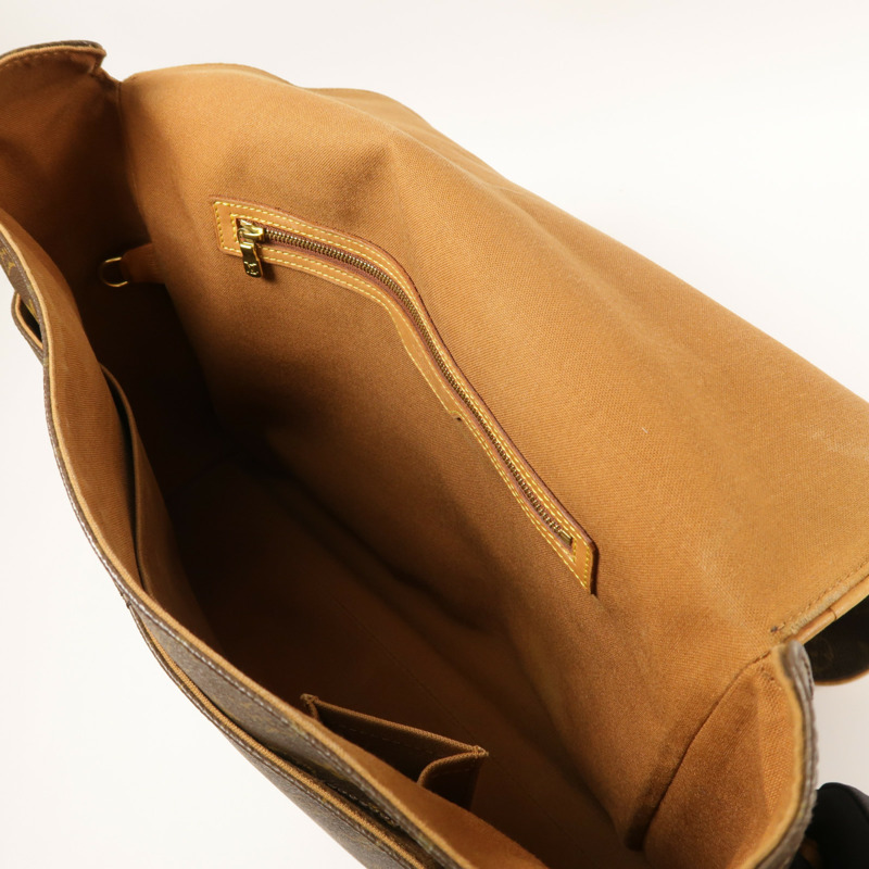 LOUIS VUITTON Monogram Abbesses金扣肩背袋棕色-4