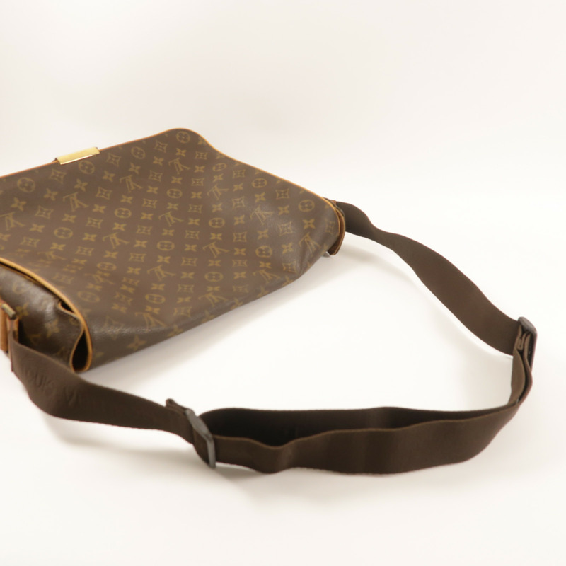 LOUIS VUITTON Monogram Abbesses金扣肩背袋棕色-8