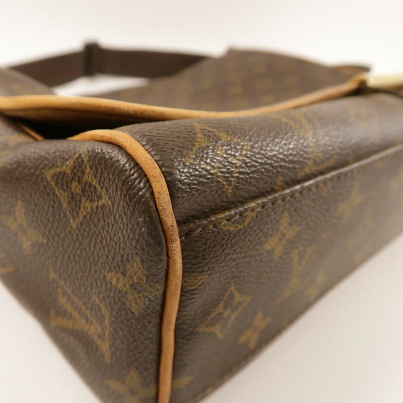 LOUIS VUITTON Monogram Abbesses金扣肩背袋棕色-9