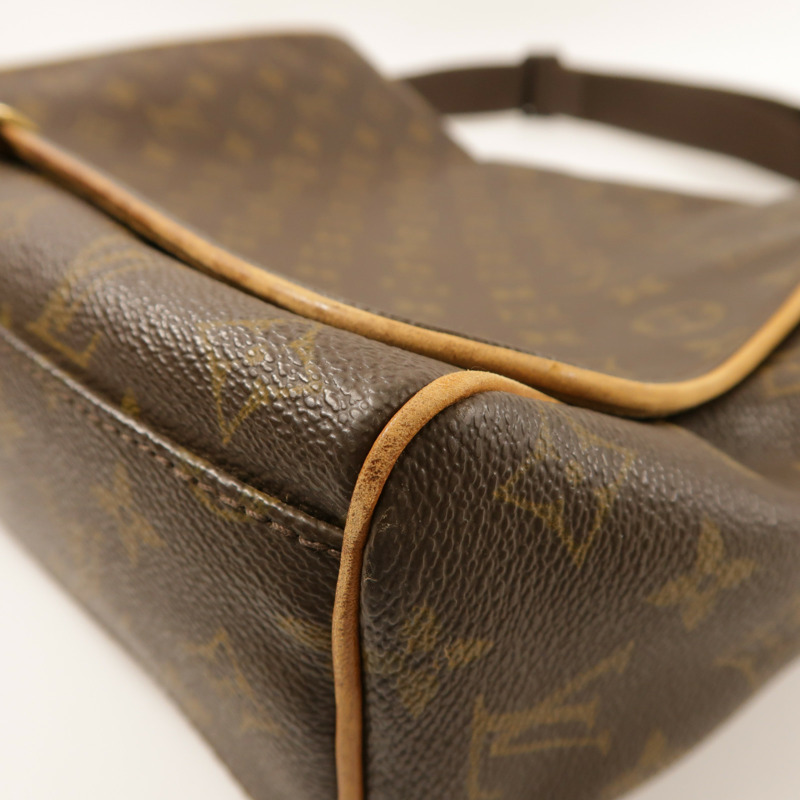 LOUIS VUITTON Monogram Abbesses金扣肩背袋棕色-10
