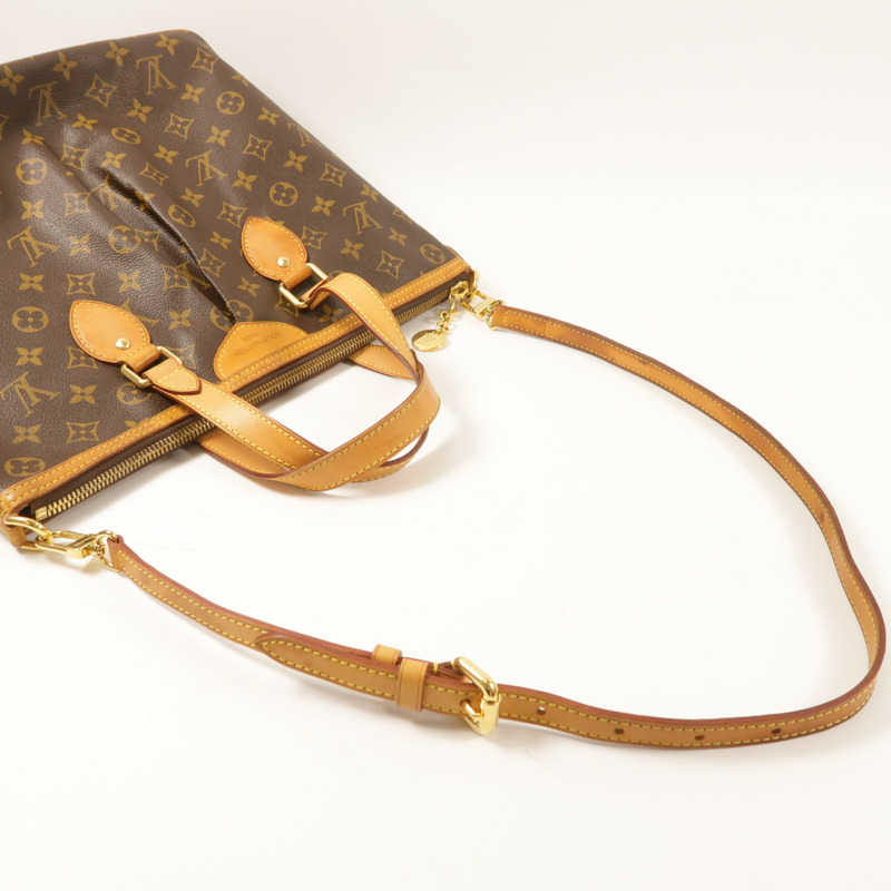 LOUIS VUITTON Monogram Palermo PM金扣手挽肩背兩用袋棕色-7