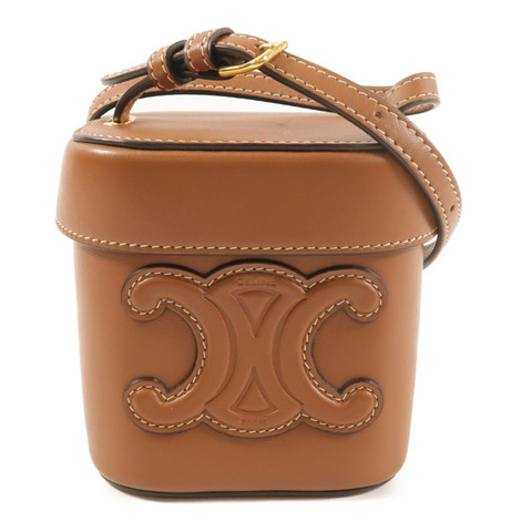 CELINE 牛皮皮革Cuir Triomphe Box Small金扣肩背袋