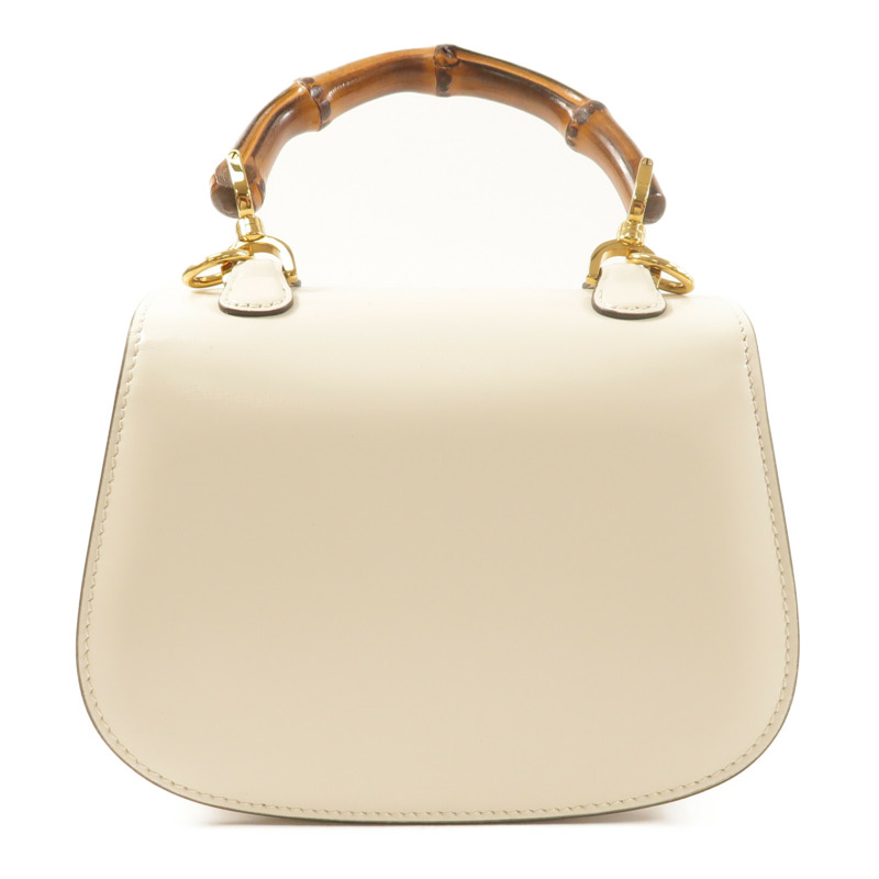 GUCCI 牛皮皮革Bamboo 1947金扣手挽肩背兩用袋-1