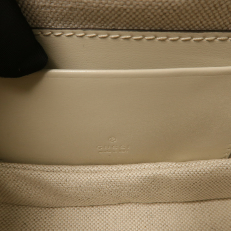 GUCCI 牛皮皮革Bamboo 1947金扣手挽肩背兩用袋-6