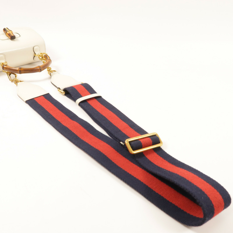 GUCCI 牛皮皮革Bamboo 1947金扣手挽肩背兩用袋-7