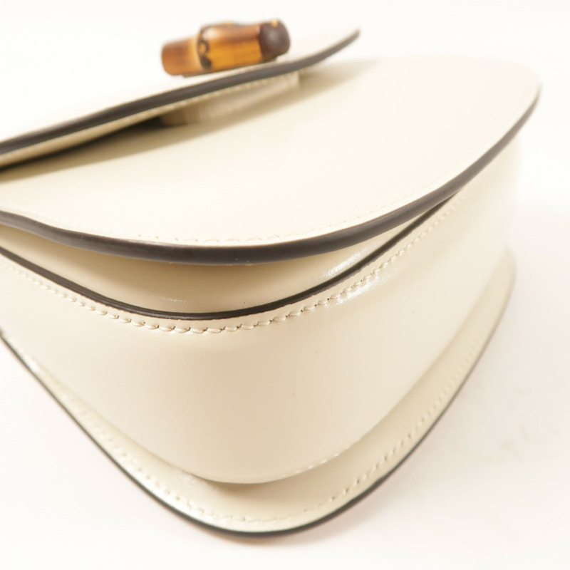 GUCCI 牛皮皮革Bamboo 1947金扣手挽肩背兩用袋-9