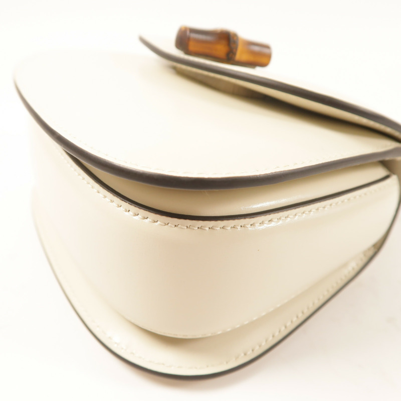 GUCCI 牛皮皮革Bamboo 1947金扣手挽肩背兩用袋-10