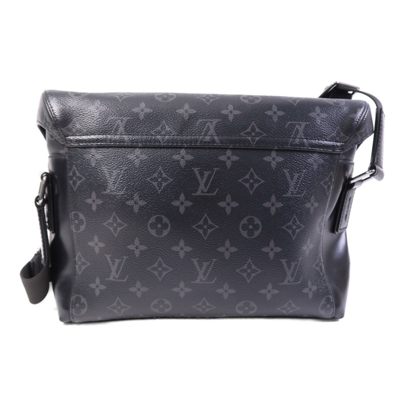 LOUIS VUITTON Monogram Eclipse Messenger PM Voyager銀扣肩背袋-1