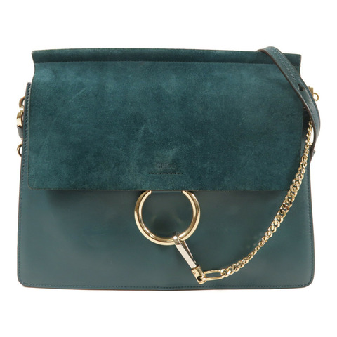 Chloe 牛皮皮革Faye金扣肩背袋