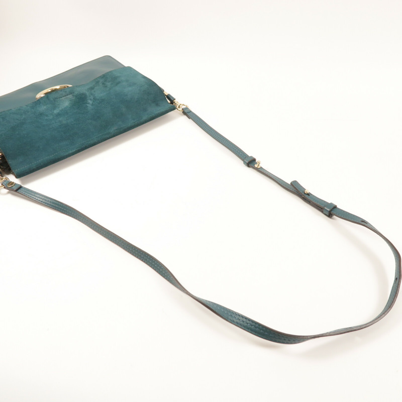 Chloe 牛皮皮革Faye金扣肩背袋-8