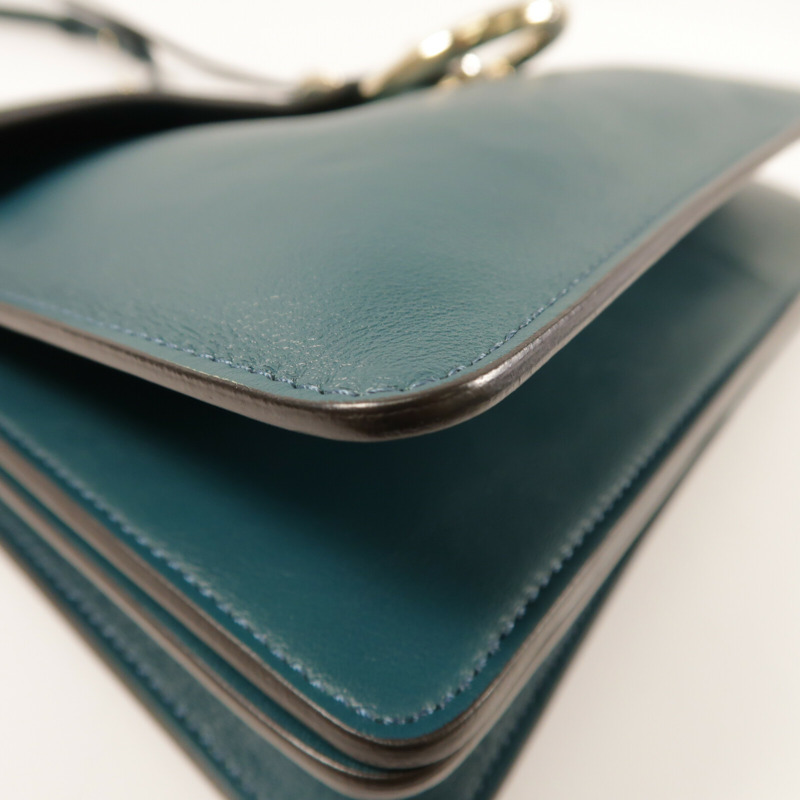 Chloe 牛皮皮革Faye金扣肩背袋-9