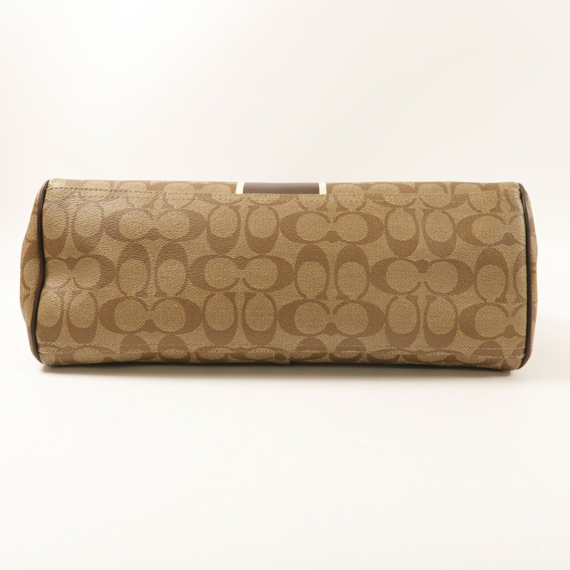 COACH 塗層帆布Tote Bag銀扣手挽袋-3