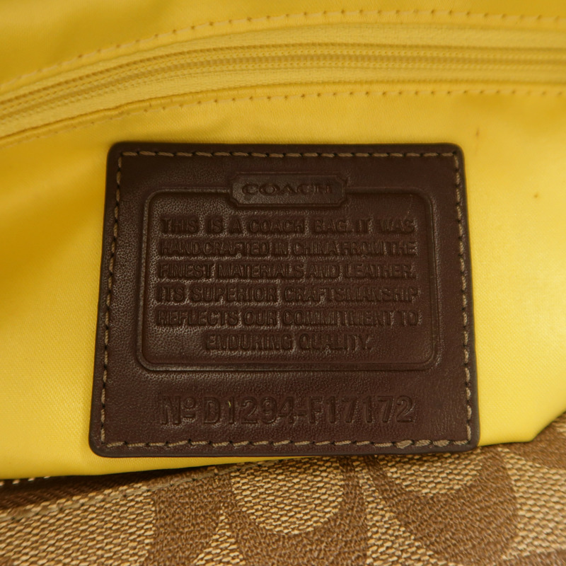 COACH 塗層帆布Tote Bag銀扣手挽袋-5