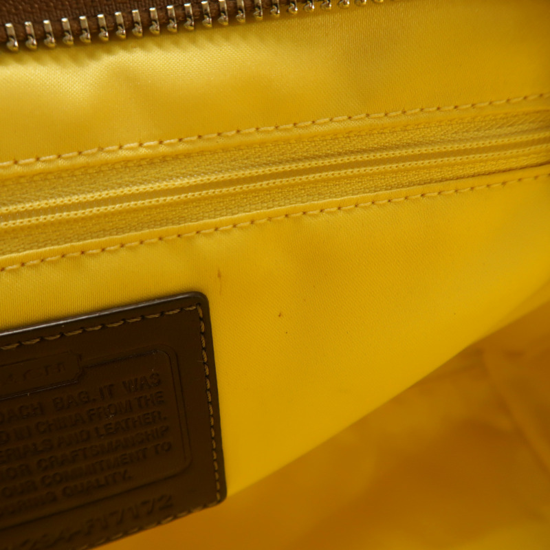 COACH 塗層帆布Tote Bag銀扣手挽袋-12