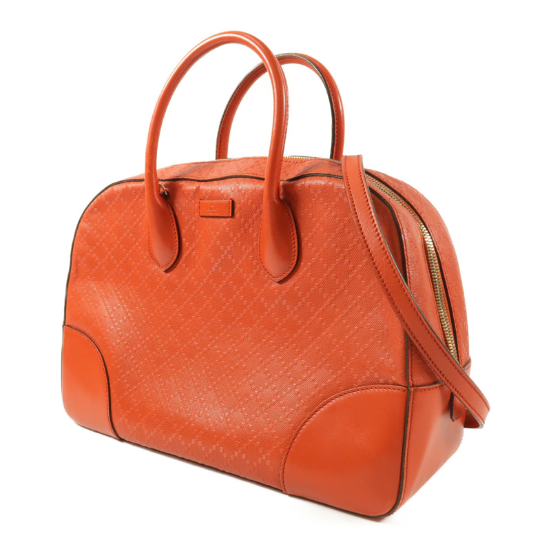 GUCCI 牛皮皮革2 Way Shoulder銀扣手挽肩背兩用袋-2