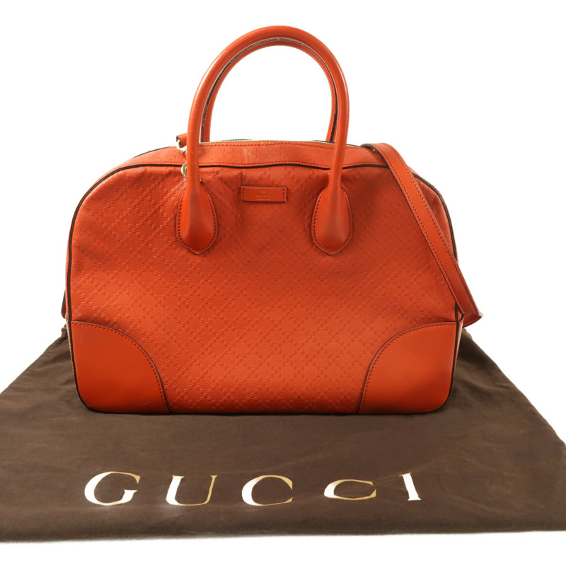 GUCCI 牛皮皮革2 Way Shoulder銀扣手挽肩背兩用袋-8