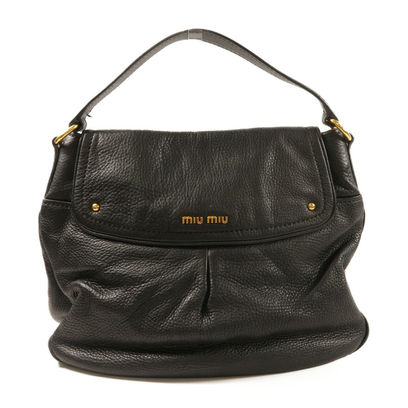 Miu Miu 牛皮皮革Shoulder Bag金扣肩背袋-1