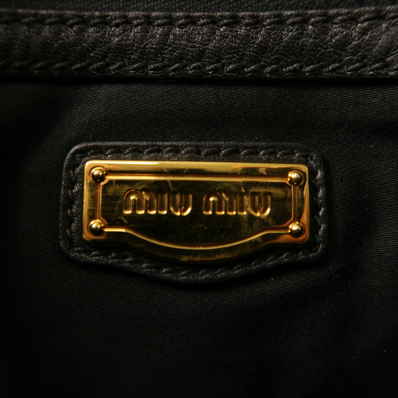 Miu Miu 牛皮皮革Shoulder Bag金扣肩背袋-4