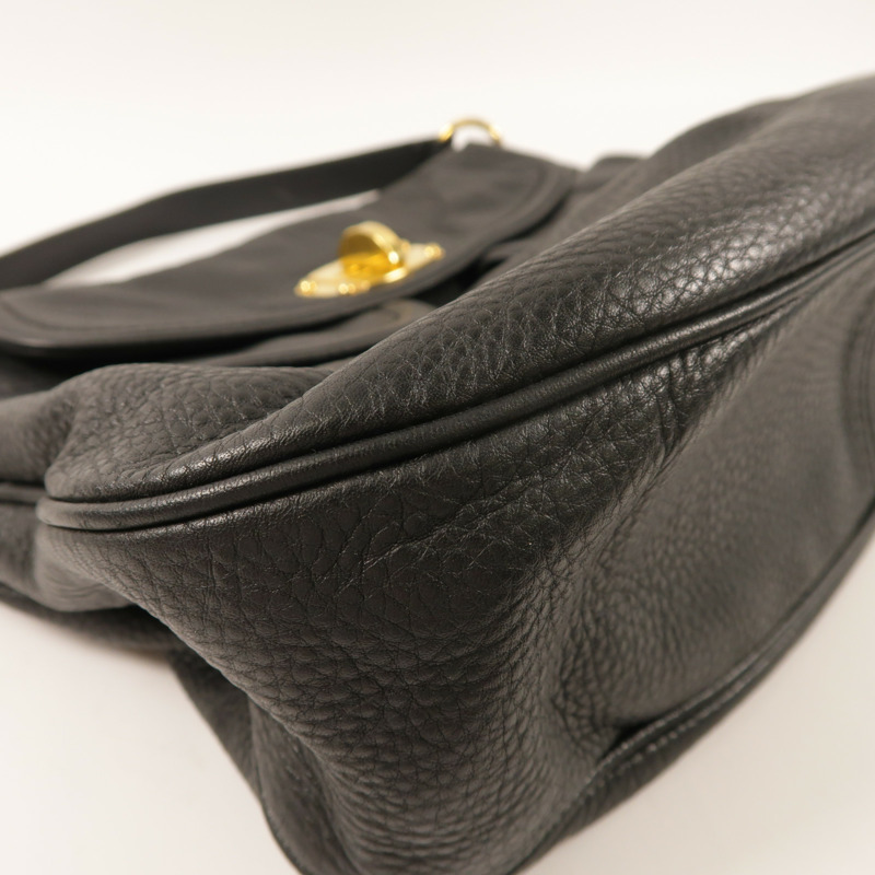 Miu Miu 牛皮皮革Shoulder Bag金扣肩背袋-6