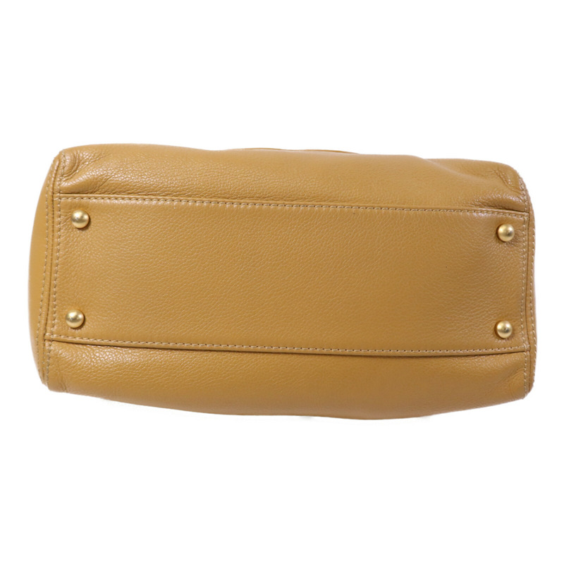 CHANEL 牛皮皮革Vintage Handbag金扣手挽袋-3