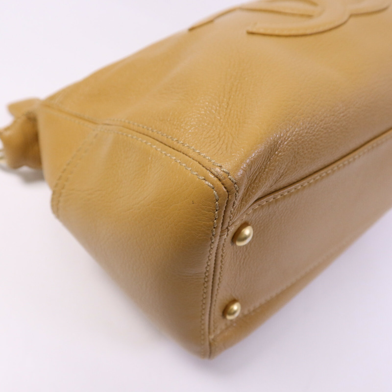 CHANEL 牛皮皮革Vintage Handbag金扣手挽袋-10