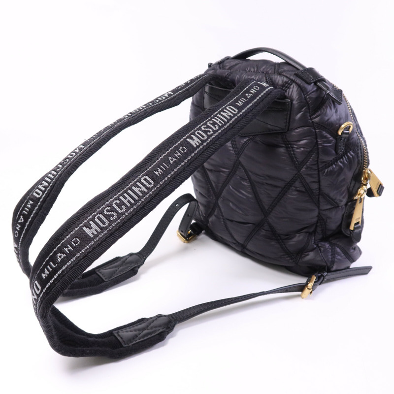 MOSCHINO 尼龍Backpack金扣背包-8