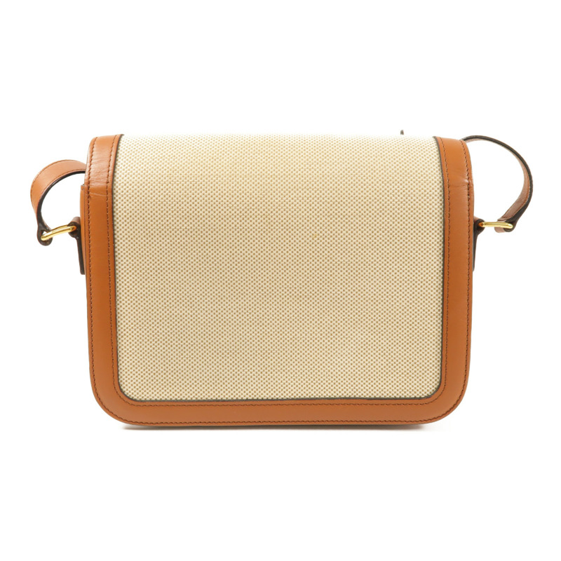 CELINE 帆布Teen Triomphe金扣肩背袋-1