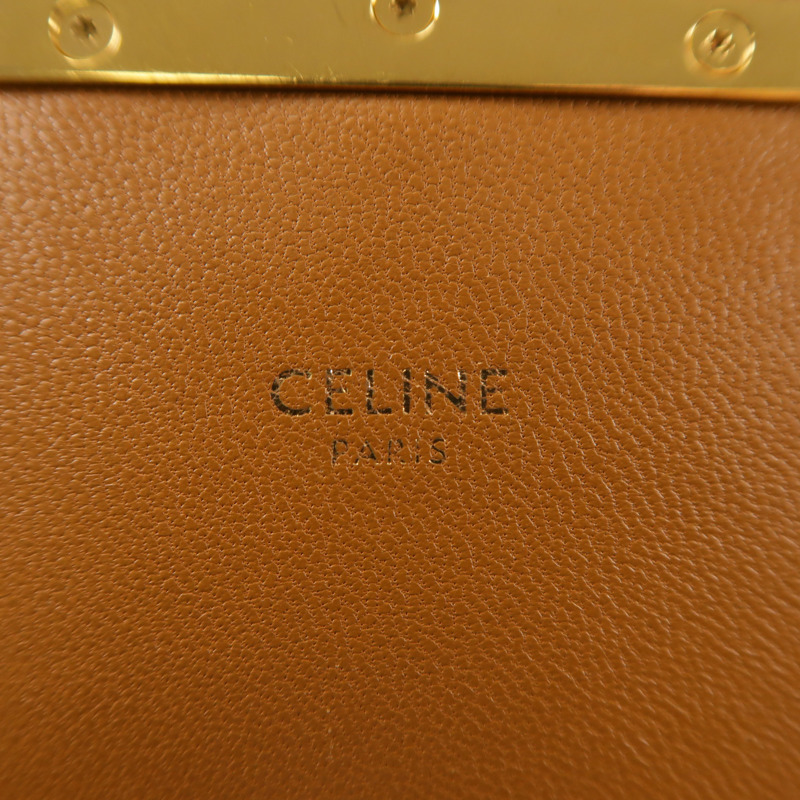 CELINE 帆布Teen Triomphe金扣肩背袋-4