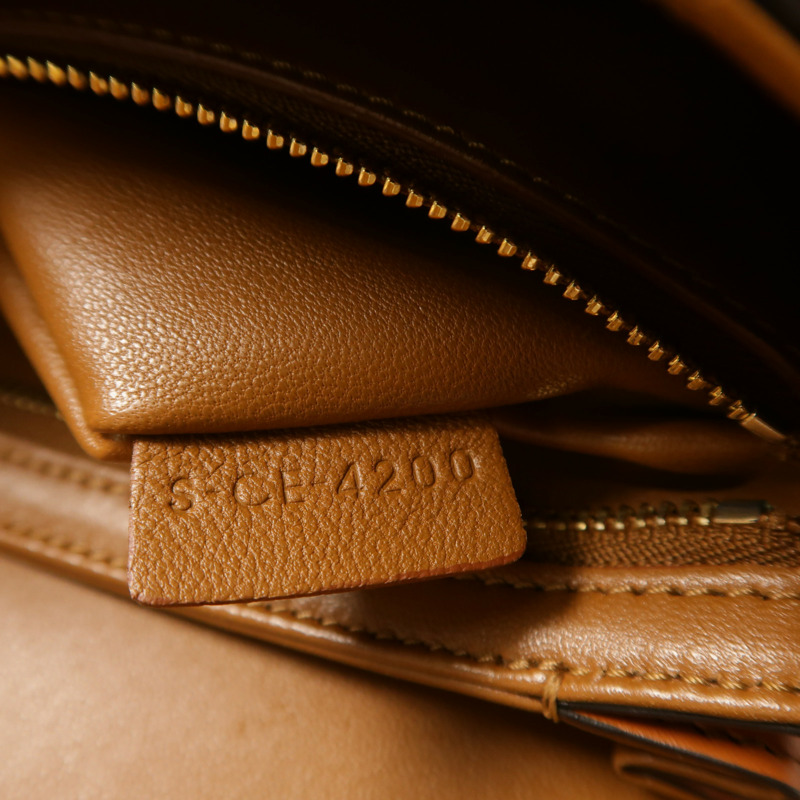 CELINE 帆布Teen Triomphe金扣肩背袋-5