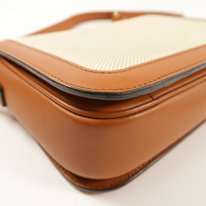 CELINE 帆布Teen Triomphe金扣肩背袋-11