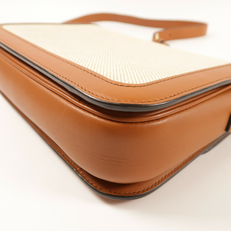 CELINE 帆布Teen Triomphe金扣肩背袋-12