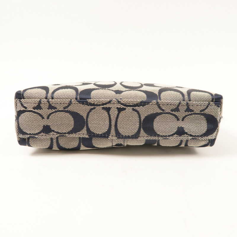 COACH 帆布Turnlock Mini Hand Bag銀扣手挽袋-3