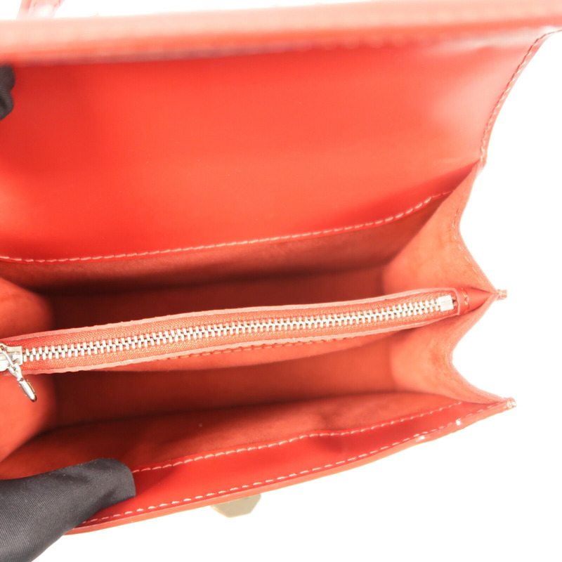 LOUIS VUITTON Epi Sevigne PM銀扣手挽肩背兩用袋-4