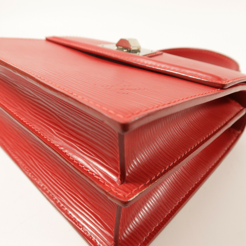 LOUIS VUITTON Epi Sevigne PM銀扣手挽肩背兩用袋-9