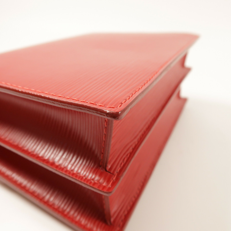 LOUIS VUITTON Epi Sevigne PM銀扣手挽肩背兩用袋-10