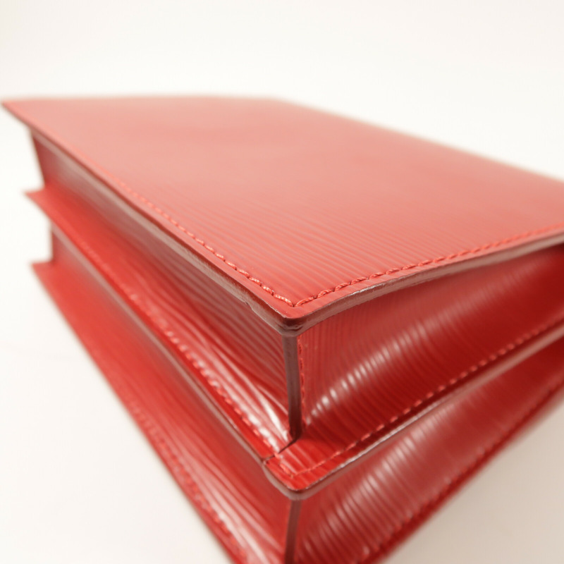 LOUIS VUITTON Epi Sevigne PM銀扣手挽肩背兩用袋-11