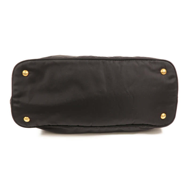 PRADA 尼龍/皮革HandBag金扣手挽肩背兩用袋-3