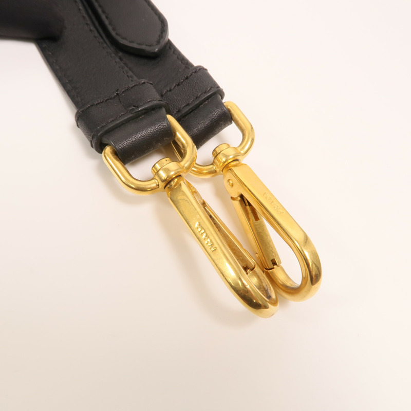 PRADA 尼龍/皮革HandBag金扣手挽肩背兩用袋-9