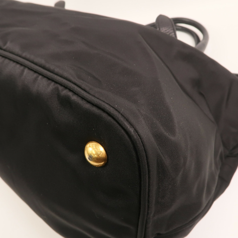 PRADA 尼龍/皮革HandBag金扣手挽肩背兩用袋-10