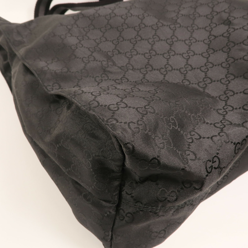 GUCCI 尼龍GG Outlet Tote Bag銀扣手挽袋-10