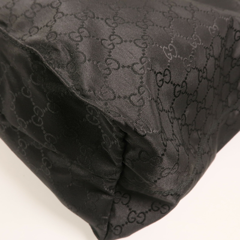 GUCCI 尼龍GG Outlet Tote Bag銀扣手挽袋-12