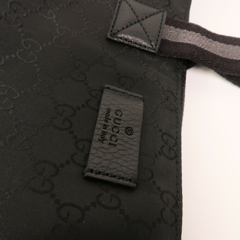 GUCCI 尼龍GG Outlet Tote Bag銀扣手挽袋-13