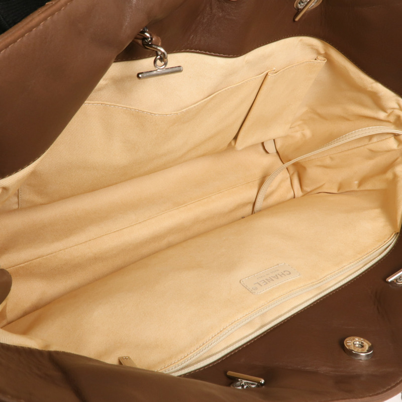 CHANEL 牛皮皮革Matelasse Chain Large銀扣鏈帶手挽袋-4