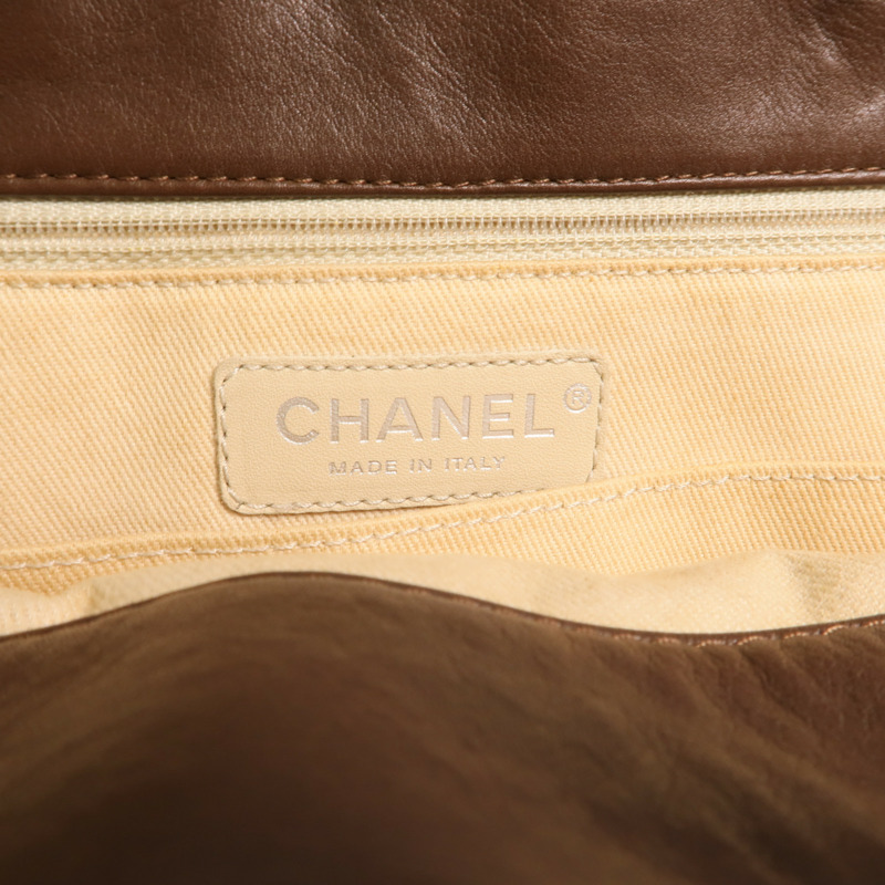 CHANEL 牛皮皮革Matelasse Chain Large銀扣鏈帶手挽袋-5