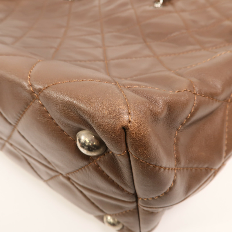 CHANEL 牛皮皮革Matelasse Chain Large銀扣鏈帶手挽袋-12